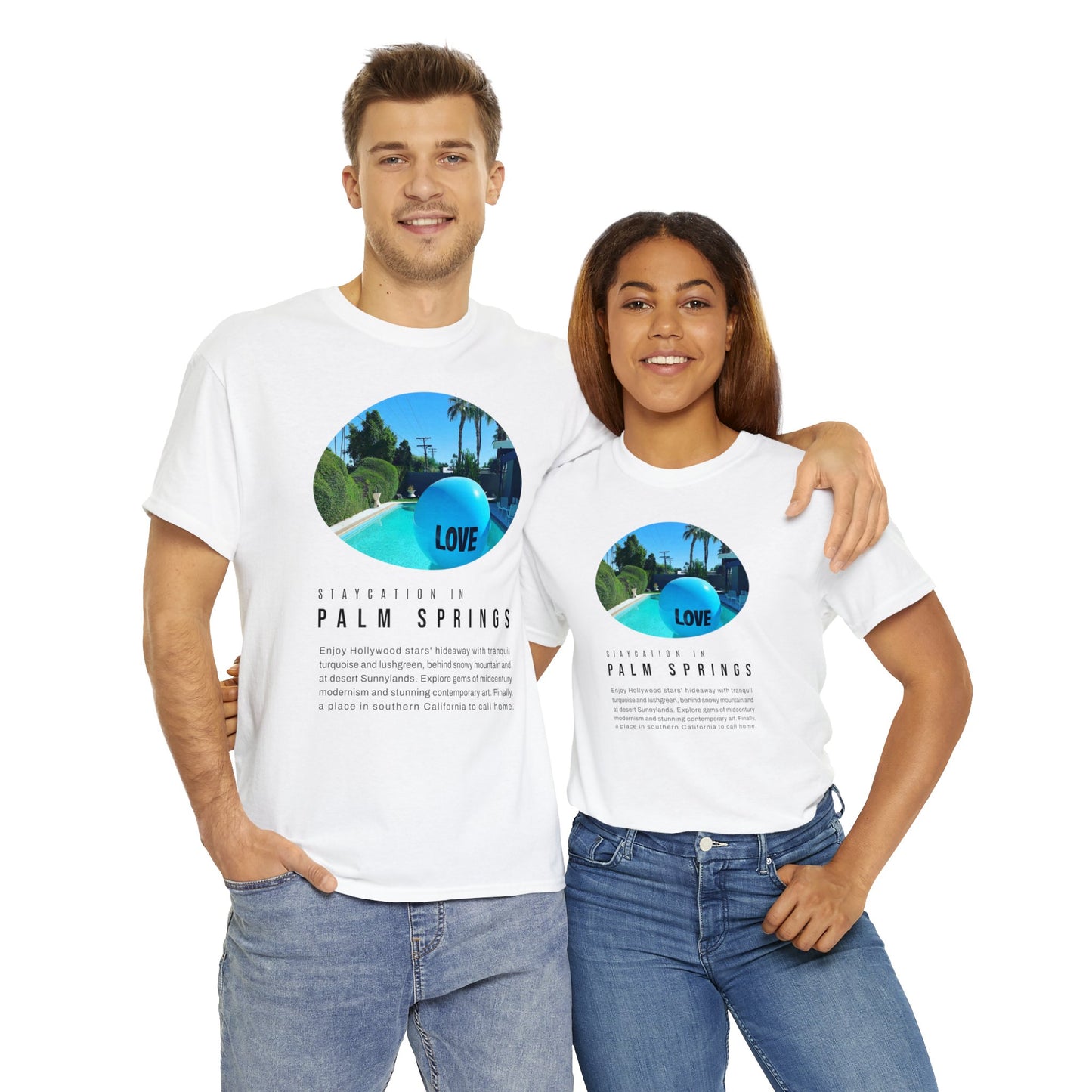 Staycation in Palm Springs Premium Unisex Lifestyle Tee by ViralDestinations