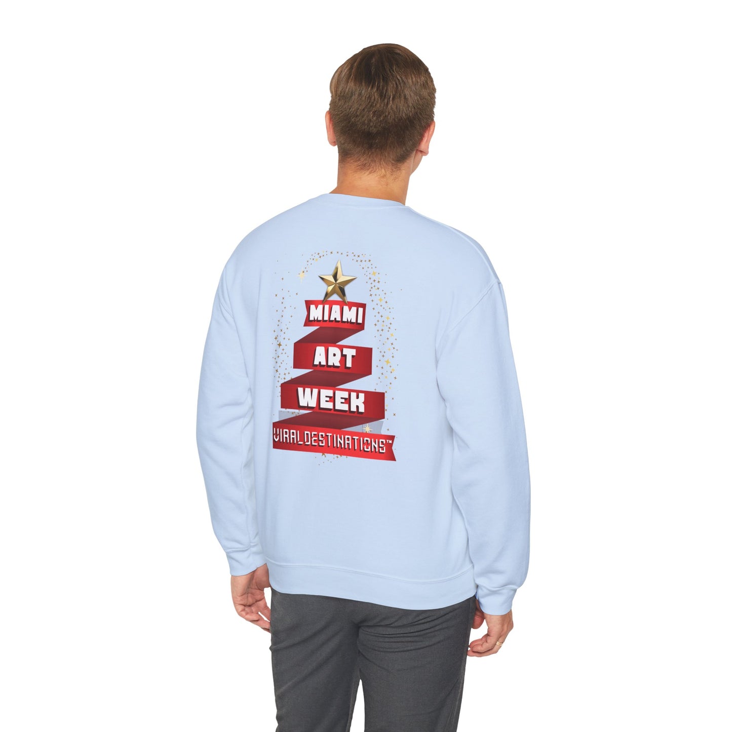 Miami Art Week Top Quality Cotton Unisex Heavy Blend™ Crewneck Holiday Sweatshirt _ Art Exhibitions Magazine