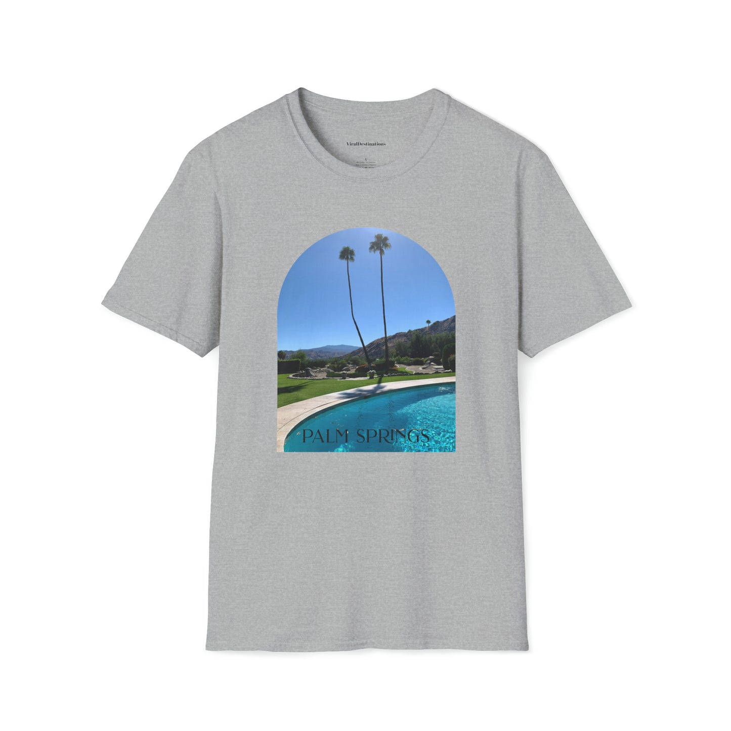 Palm Springs Modernism Lifestyle Unisex Soft T-Shirt by ViralDestinations