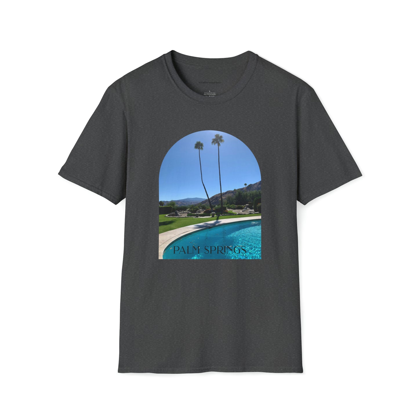 Palm Springs Modernism Lifestyle Unisex Soft T-Shirt by ViralDestinations