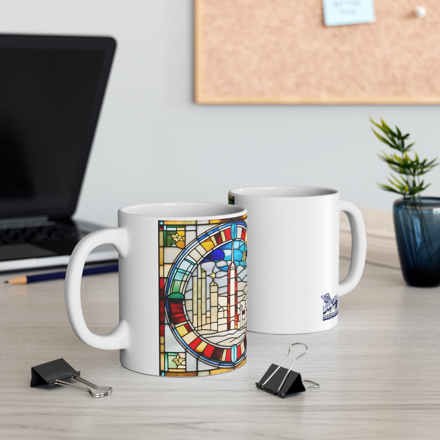 Colorful Dallas Tiffany's Studio Style Ceramic Mug by ViralDestinations - Collectible Art at your hands