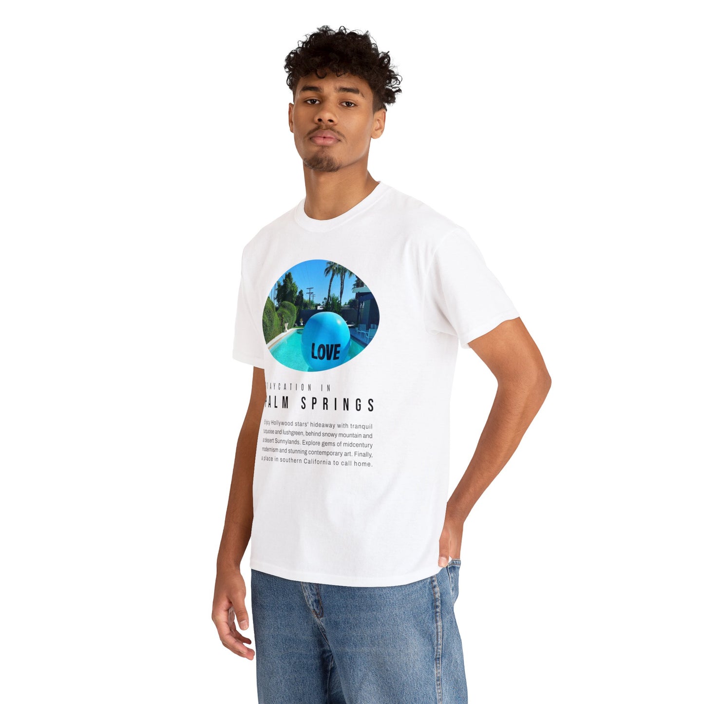 Staycation in Palm Springs Premium Unisex Lifestyle Tee by ViralDestinations