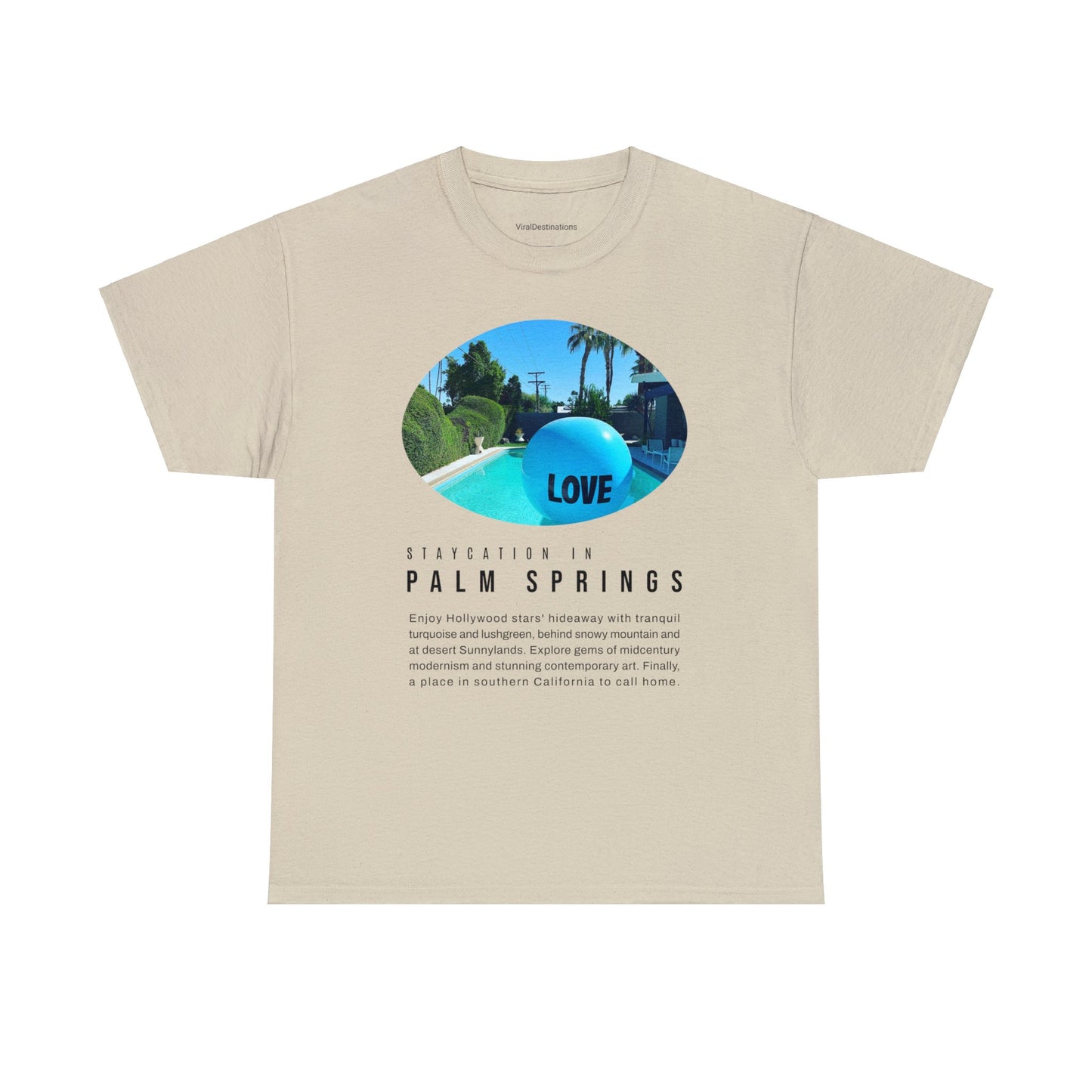 Staycation in Palm Springs Premium Unisex Lifestyle Tee by ViralDestinations