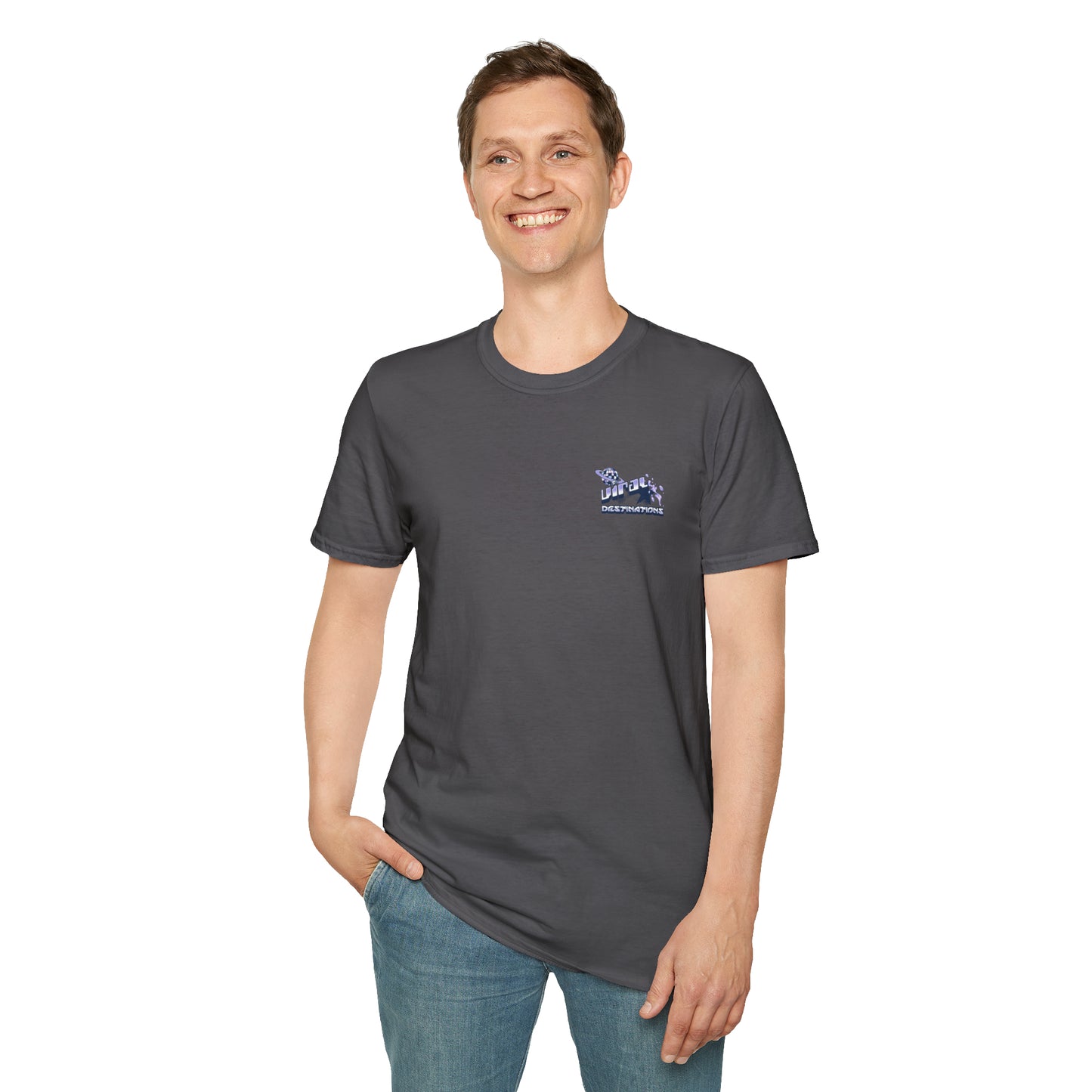 Respect Earth Y2K Style Trending logo back print Unisex Soft T-Shirt by ViralDestinations