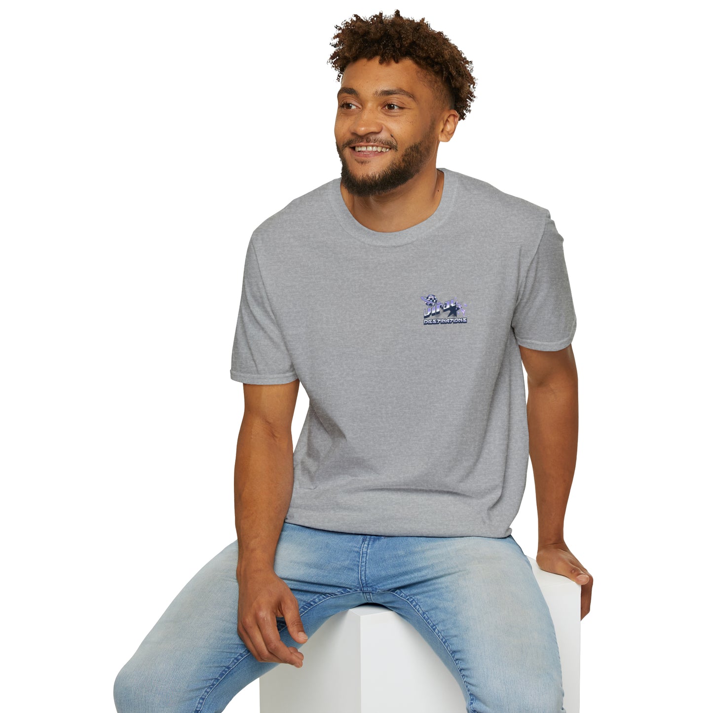 Miami Art Week Streetwear Style logo back print Unisex Soft T-Shirt by ViralDestinations