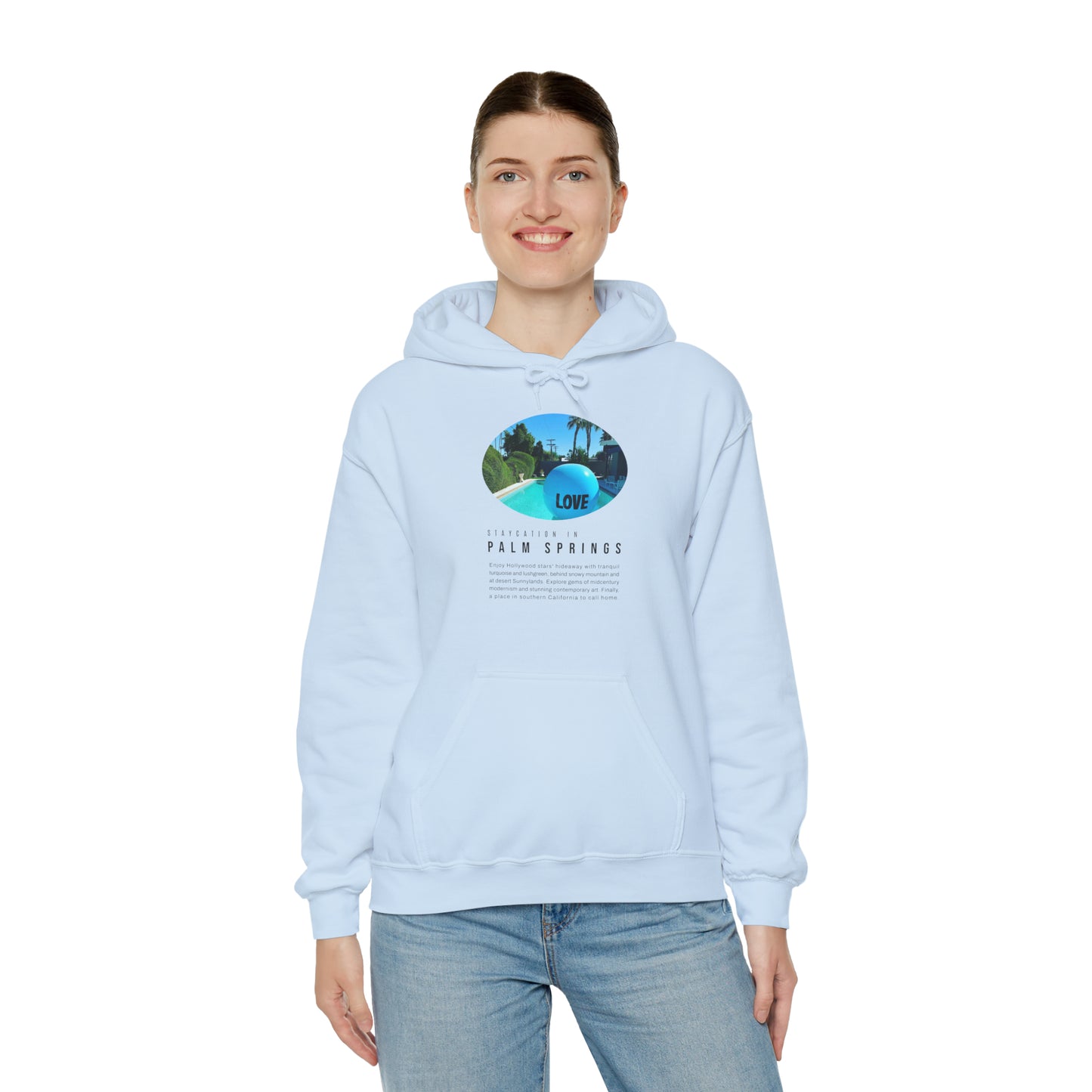 Staycation in Palm Springs Premium Unisex Lifestyle Hoodie by ViralDestinations