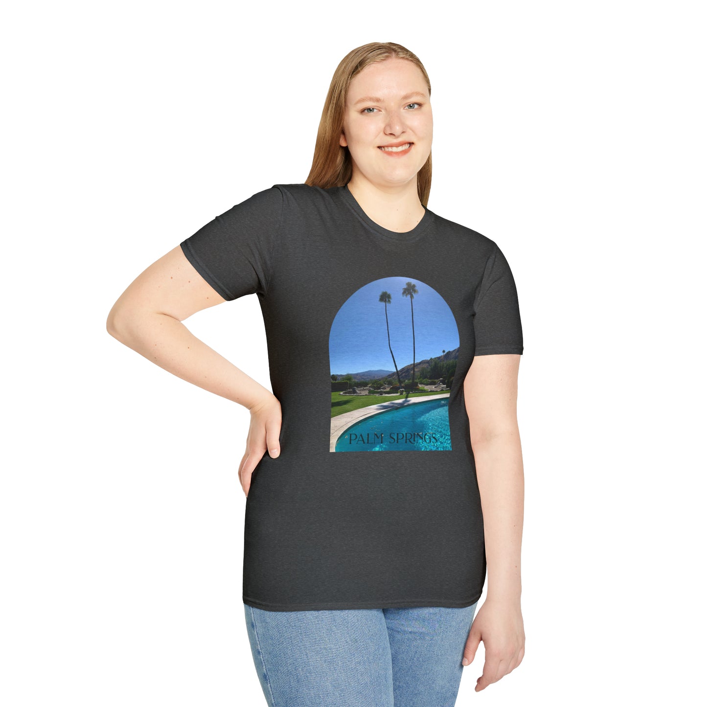 Palm Springs Modernism Lifestyle Unisex Soft T-Shirt by ViralDestinations