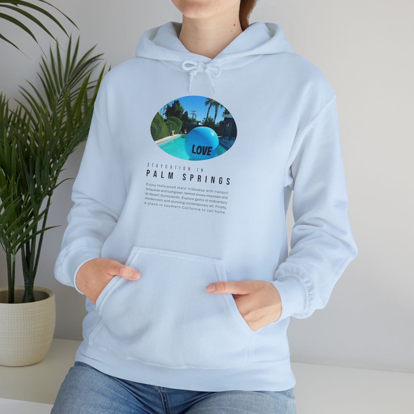 Staycation in Palm Springs Premium Unisex Lifestyle Hoodie by ViralDestinations