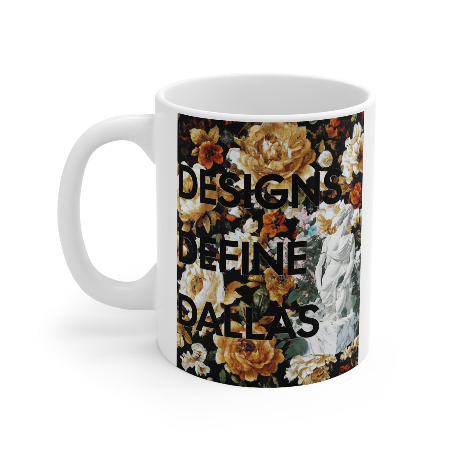 Designs Define Dallas Trending Floral Marble Ceramic Mug by ViralDestinations