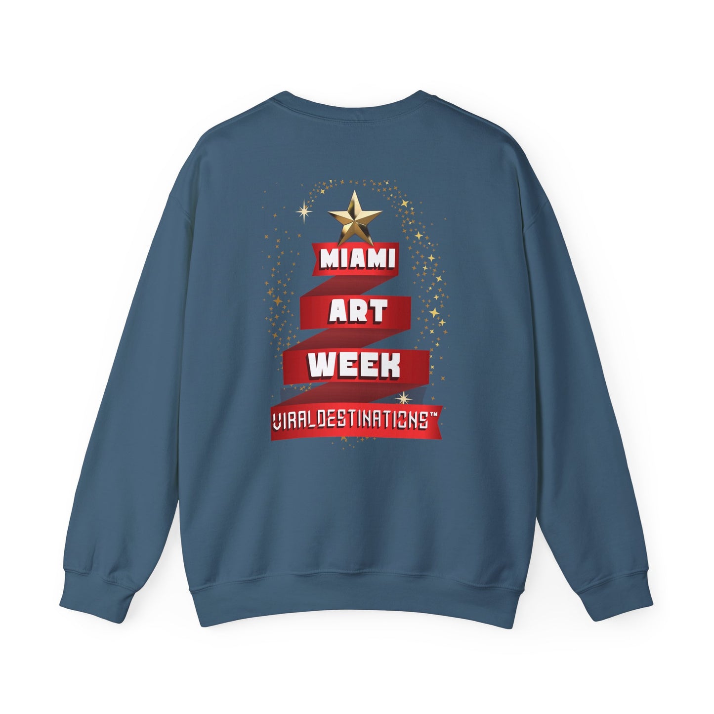 Miami Art Week 2024 + Holidays Unisex Heavy Blend™ Crewneck Sweatshirt _ViralDestinations