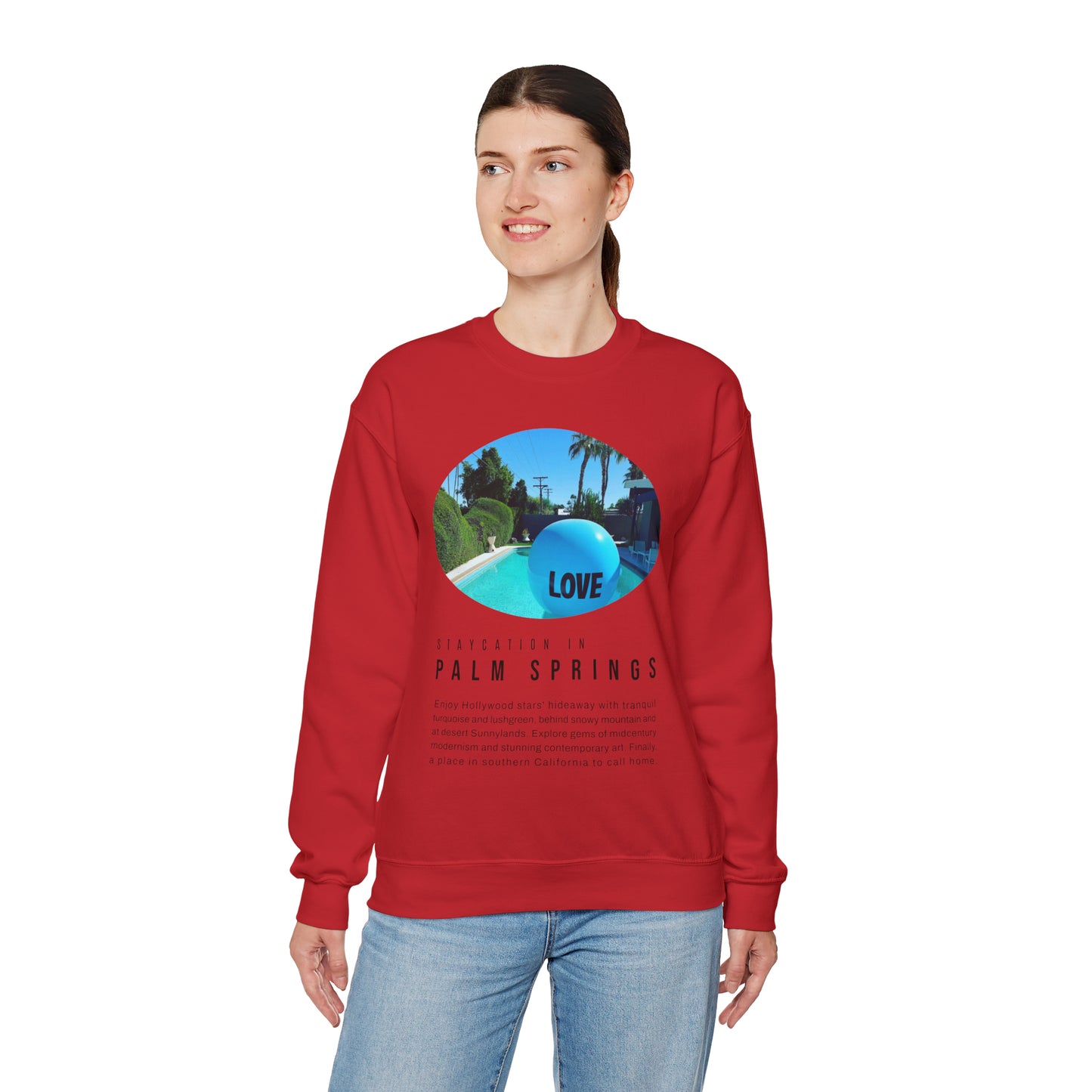Staycation in Palm Springs Unisex Lifestyle Sweatshirt by ViralDestinations