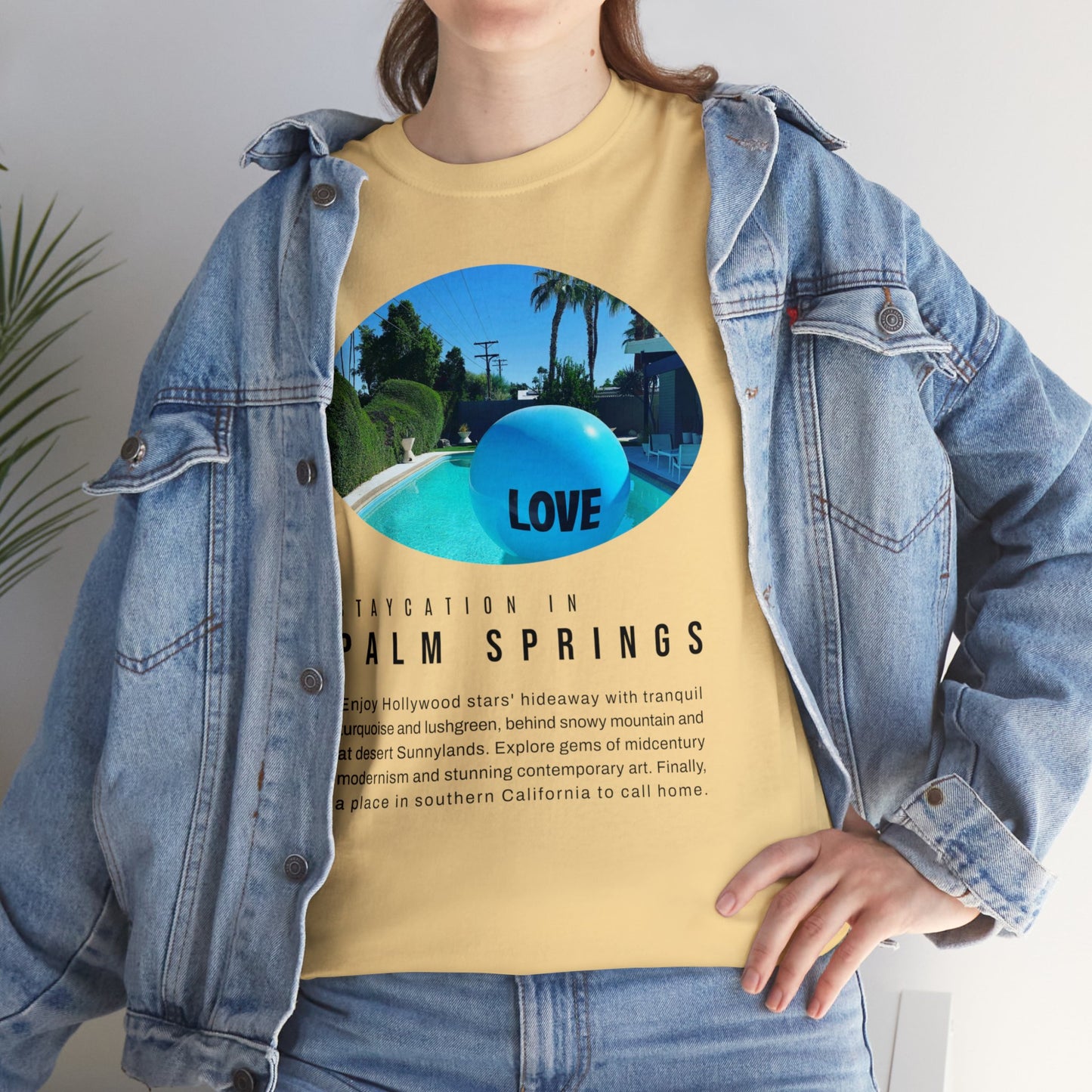 Staycation in Palm Springs Premium Unisex Lifestyle Tee by ViralDestinations