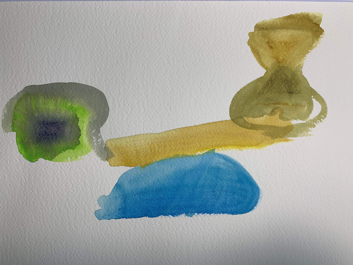 10"*8" Fine Art Print mounted on board in clear bag - watercolor abstract landscapes