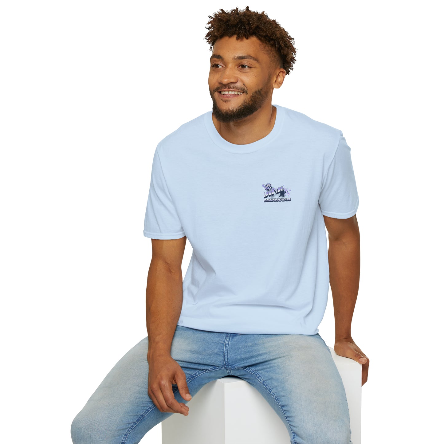 Miami Art Week Streetwear Style logo back print Unisex Soft T-Shirt by ViralDestinations