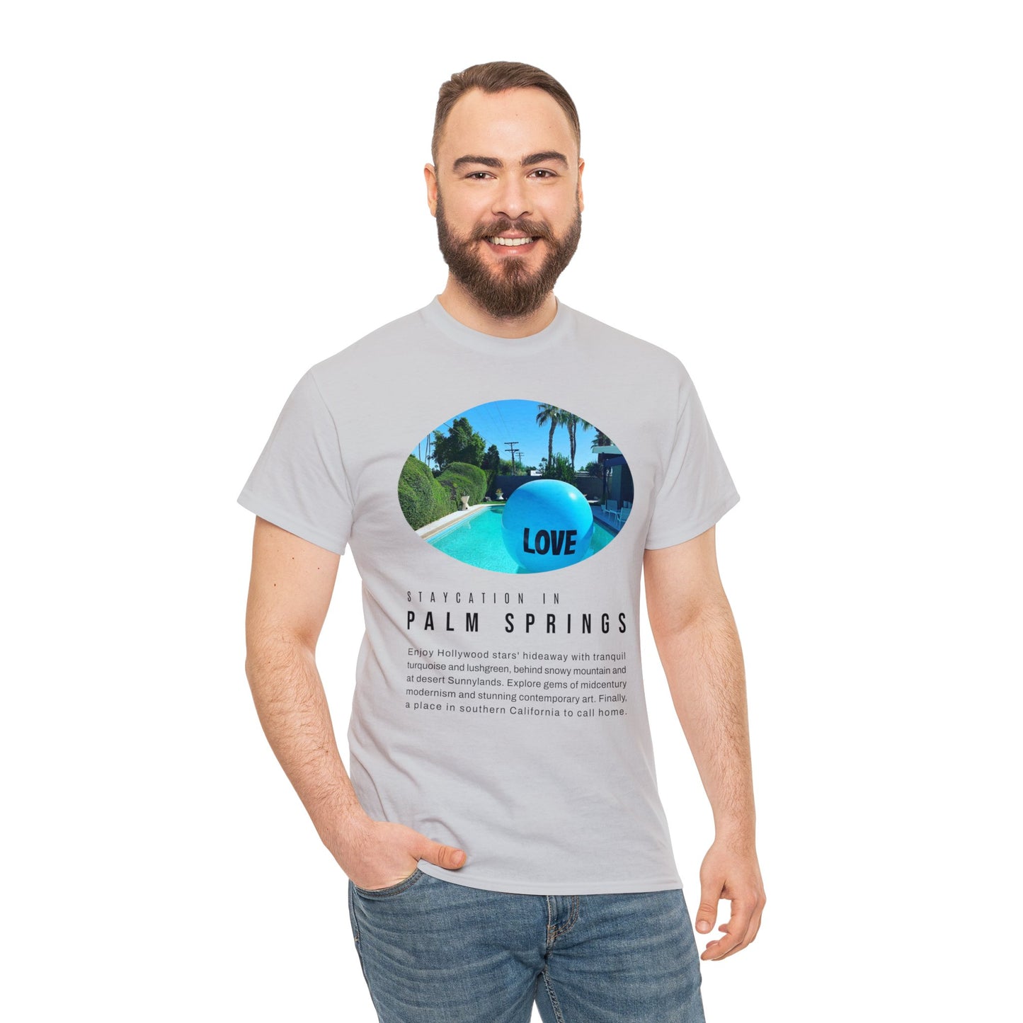 Staycation in Palm Springs Premium Unisex Lifestyle Tee by ViralDestinations