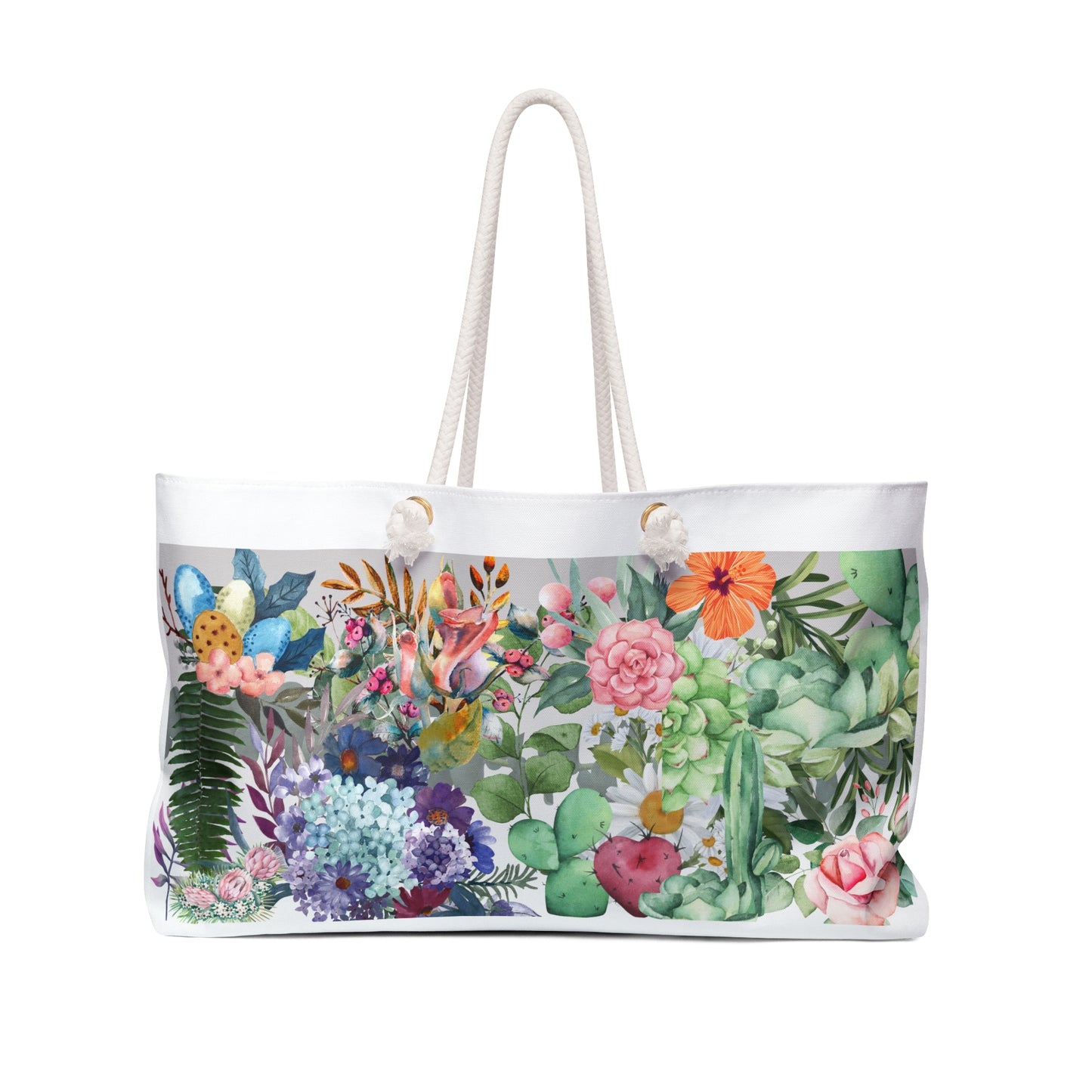 ViralDestinations™ Floral Weekender Bag | Perfect for Travel and Beach Days - Botanical Aesthetics