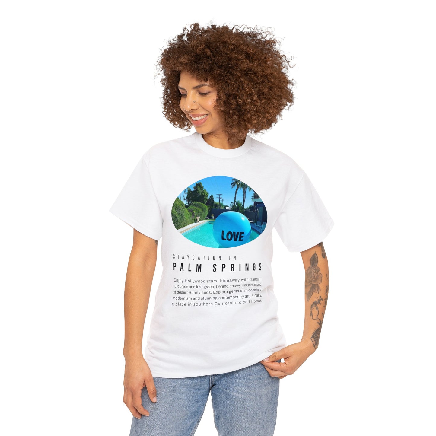 Staycation in Palm Springs Premium Unisex Lifestyle Tee by ViralDestinations