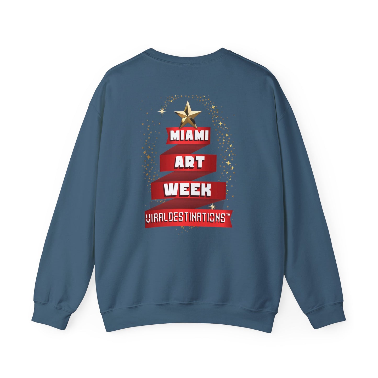 Miami Art Week Top Quality Cotton Unisex Heavy Blend™ Crewneck Holiday Sweatshirt _ Art Exhibitions Magazine