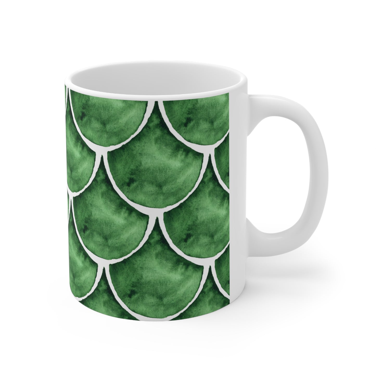 Fan shaped pattern Watercolor Ceramic Mug by ViralDestinations™
