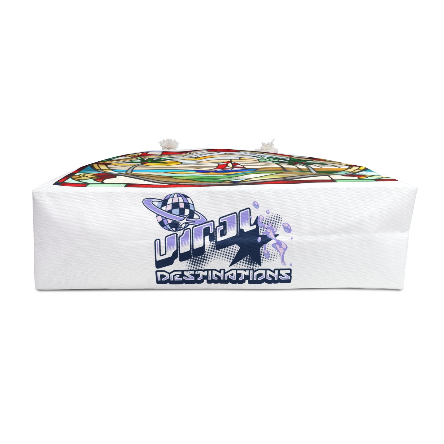 ViralDestinations™ Tropical Tiffany Style Stained Glass Weekender Bag – Perfect for Travel and Beach Escapes - Vacation by Gulf of America