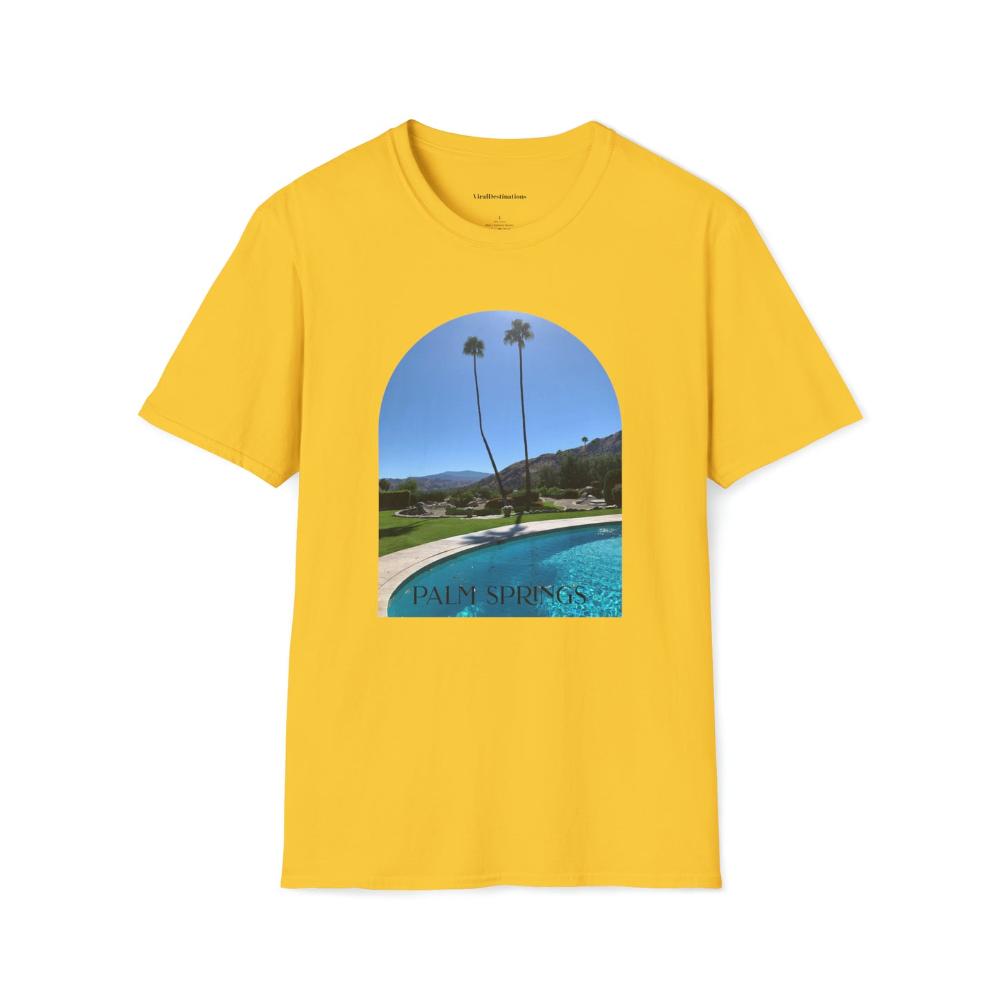 Palm Springs Modernism Lifestyle Unisex Soft T-Shirt by ViralDestinations