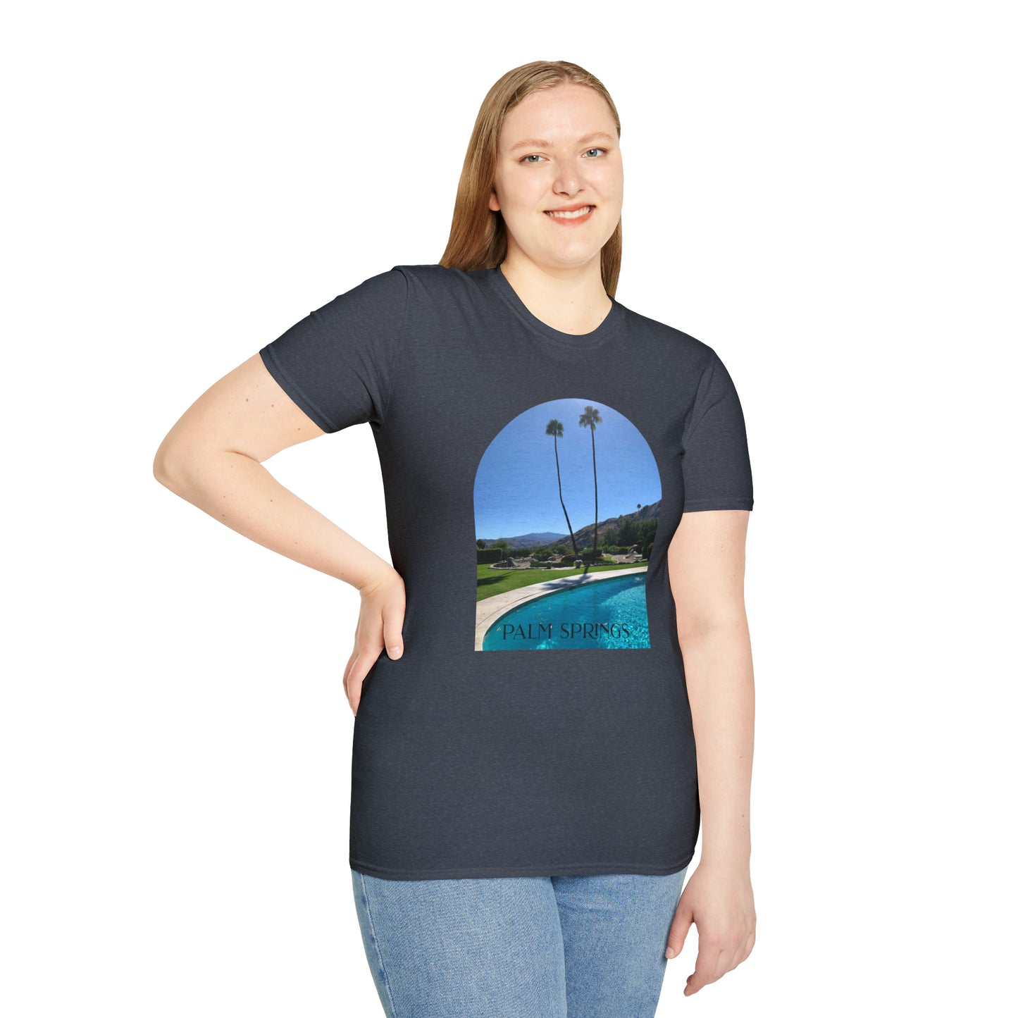 Palm Springs Modernism Lifestyle Unisex Soft T-Shirt by ViralDestinations