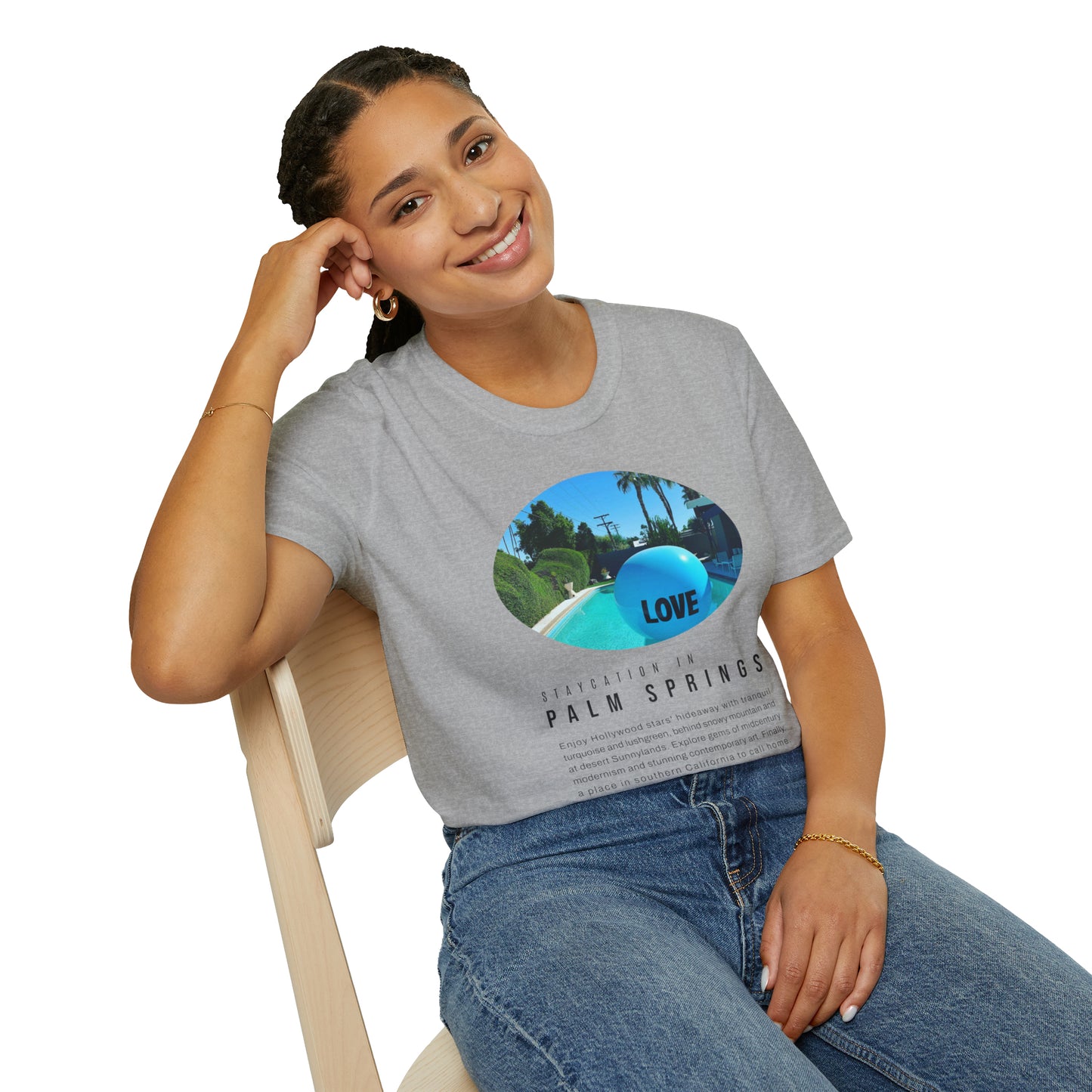 Palm Springs Staycation Lifestyle Unisex Soft T-Shirt by ViralDestinations