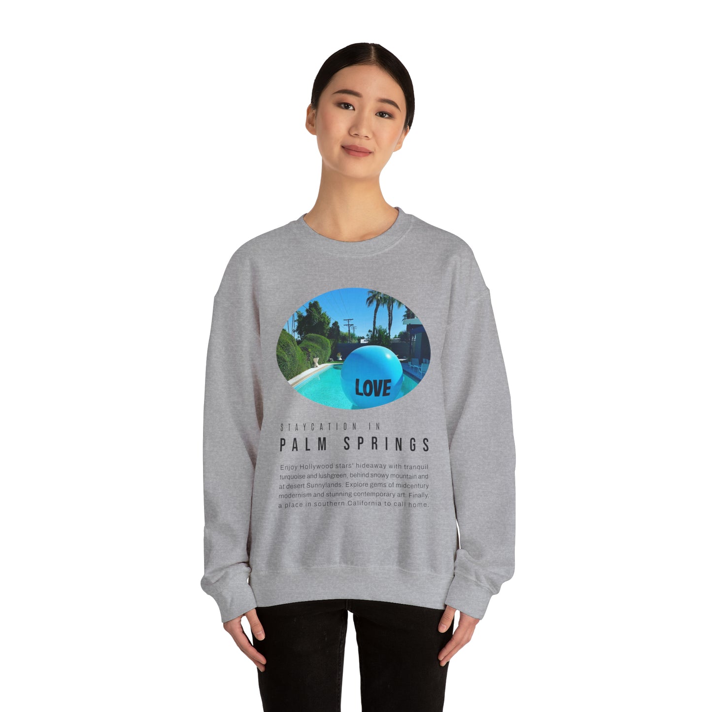 Staycation in Palm Springs Unisex Lifestyle Sweatshirt by ViralDestinations