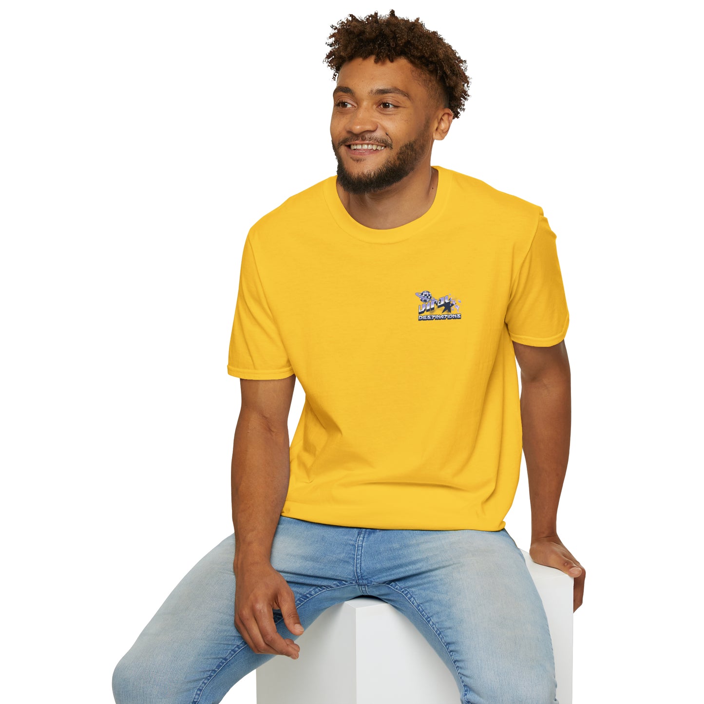 Respect Earth Y2K Style Trending logo back print Unisex Soft T-Shirt by ViralDestinations