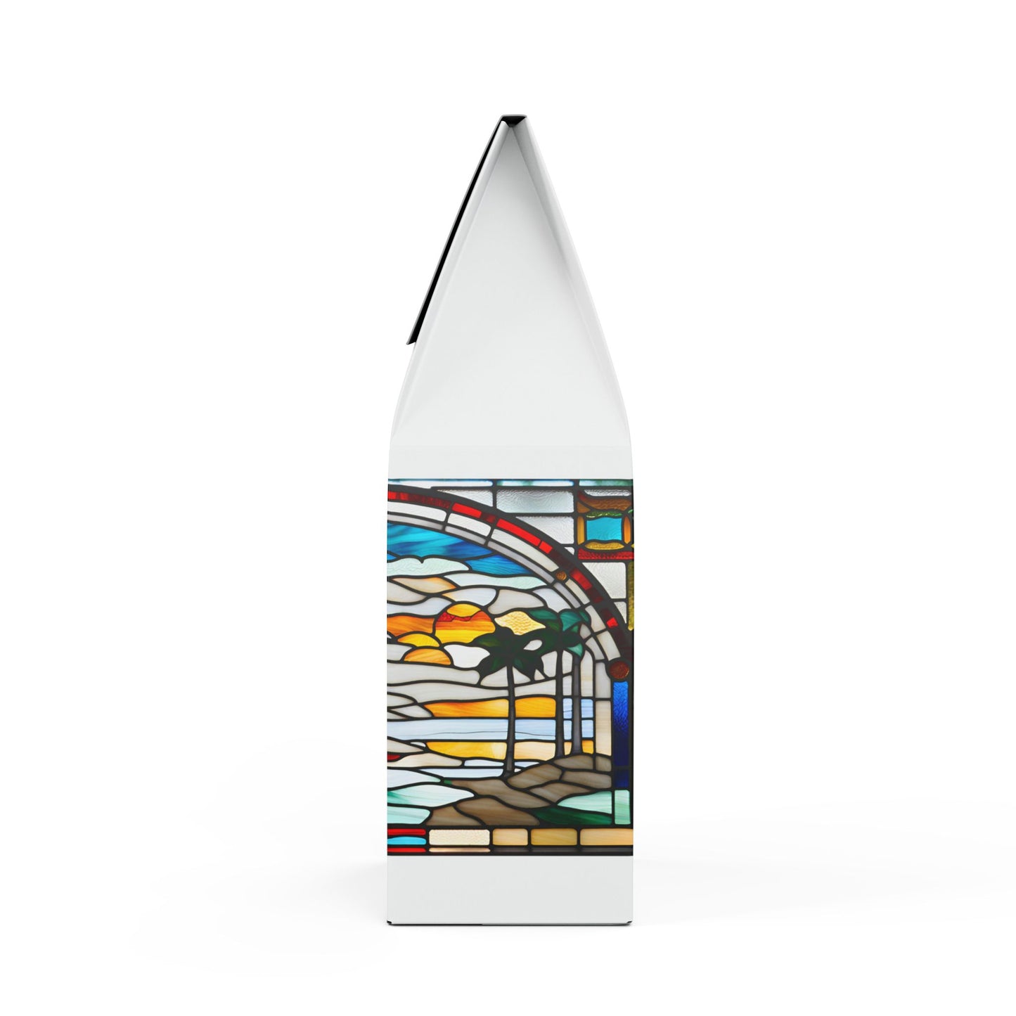 ArtEXB Decaf Coffee Blend Tiffany Glass Studio Design Oceanside Sunrise Scene