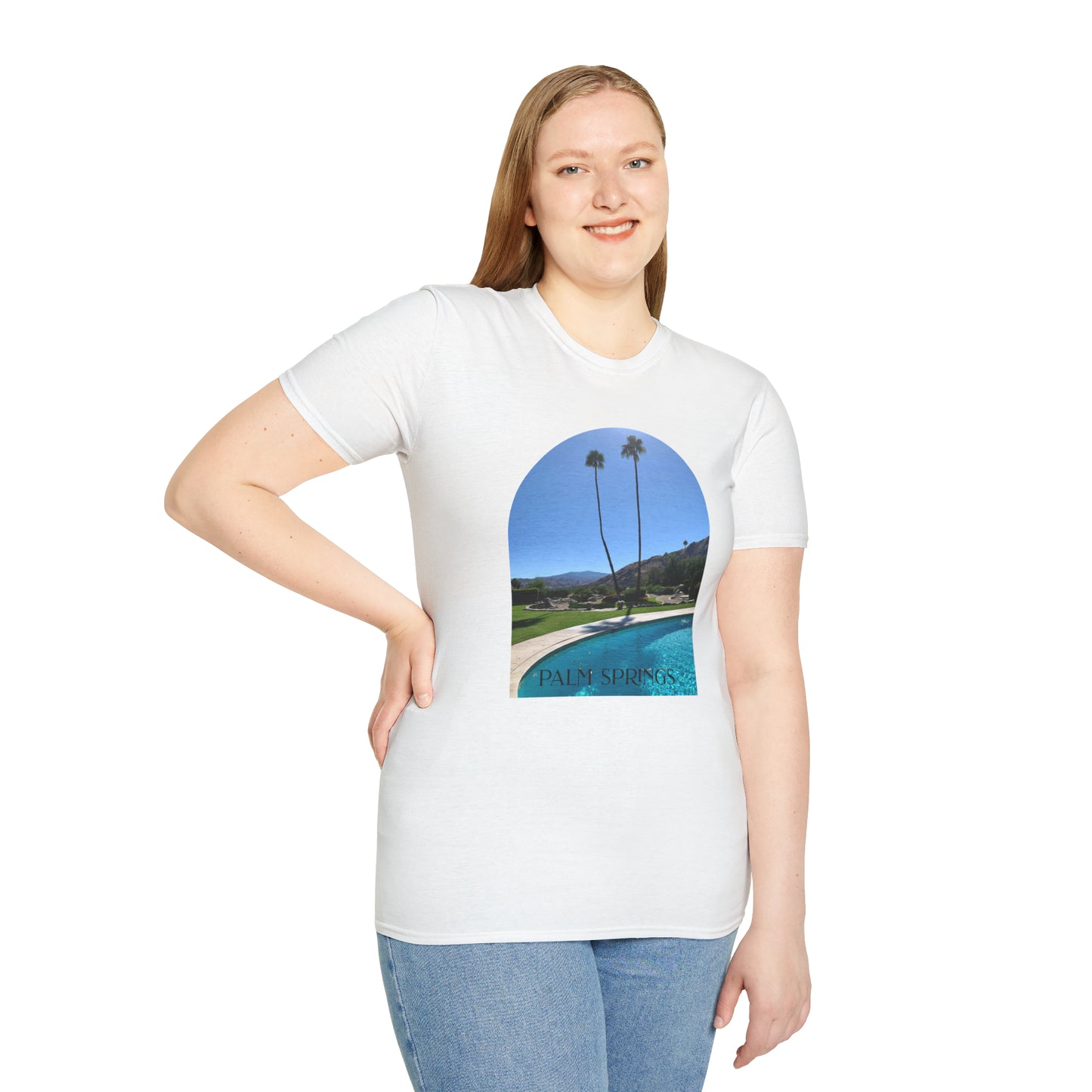 Palm Springs Modernism Lifestyle Unisex Soft T-Shirt by ViralDestinations