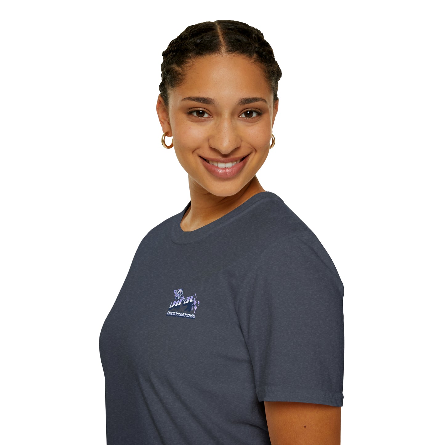 Respect Earth Y2K Style Trending logo back print Unisex Soft T-Shirt by ViralDestinations
