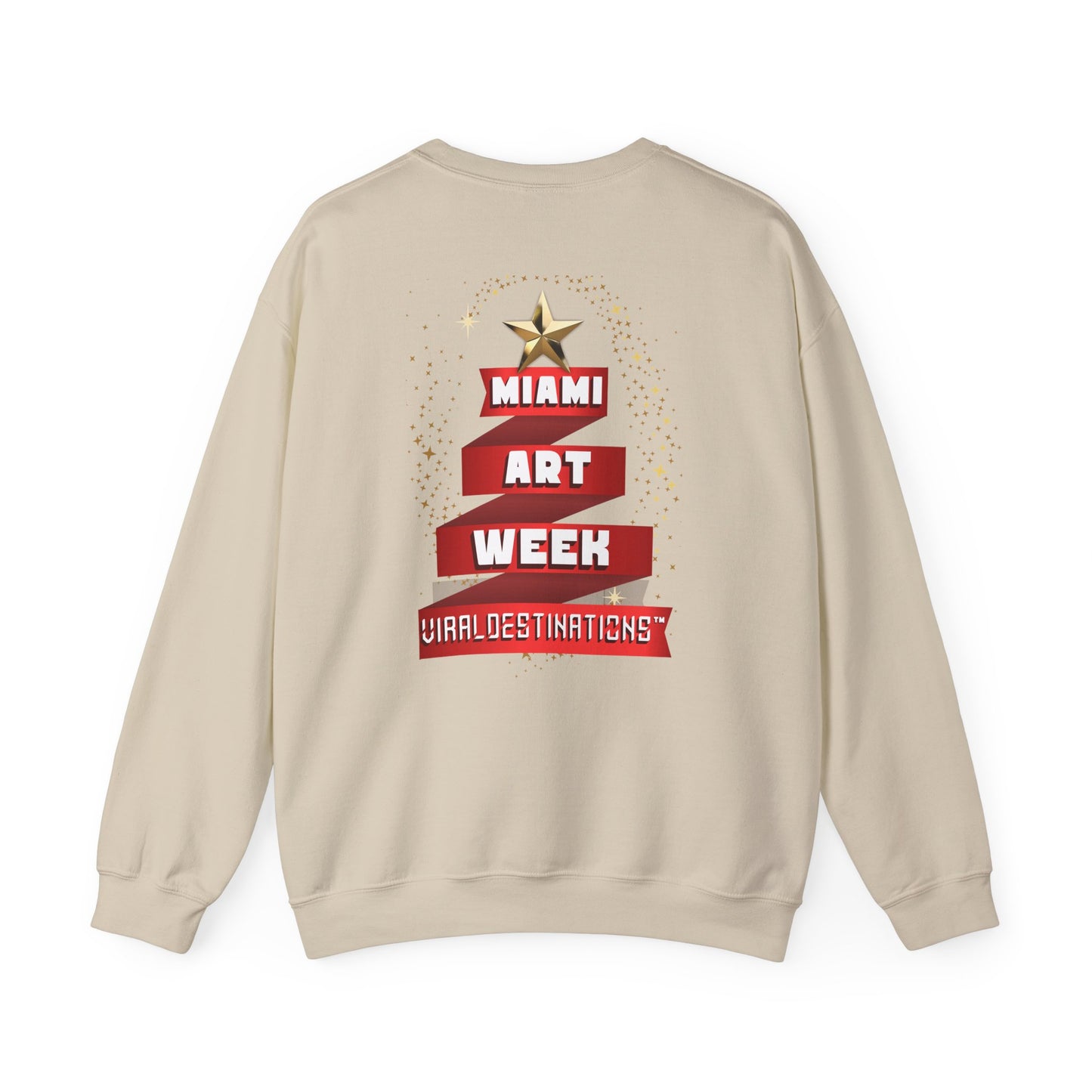 Miami Art Week Top Quality Cotton Unisex Heavy Blend™ Crewneck Holiday Sweatshirt _ Art Exhibitions Magazine