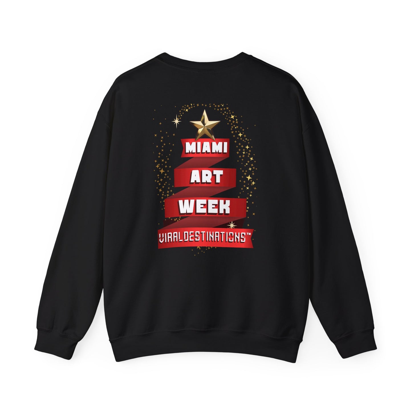 Miami Art Week Top Quality Cotton Unisex Heavy Blend™ Crewneck Holiday Sweatshirt _ Art Exhibitions Magazine
