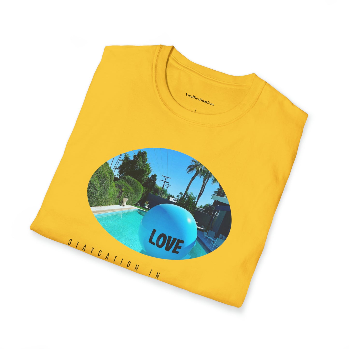 Palm Springs Staycation Lifestyle Unisex Soft T-Shirt by ViralDestinations