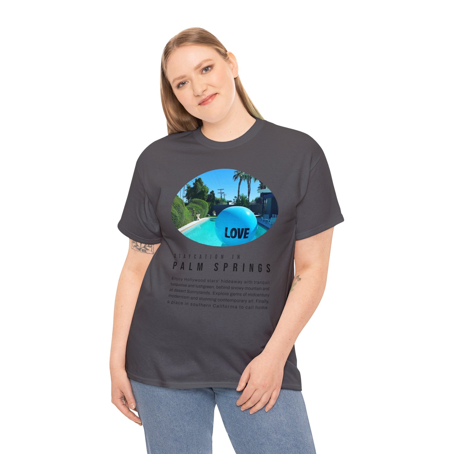 Staycation in Palm Springs Premium Unisex Lifestyle Tee by ViralDestinations