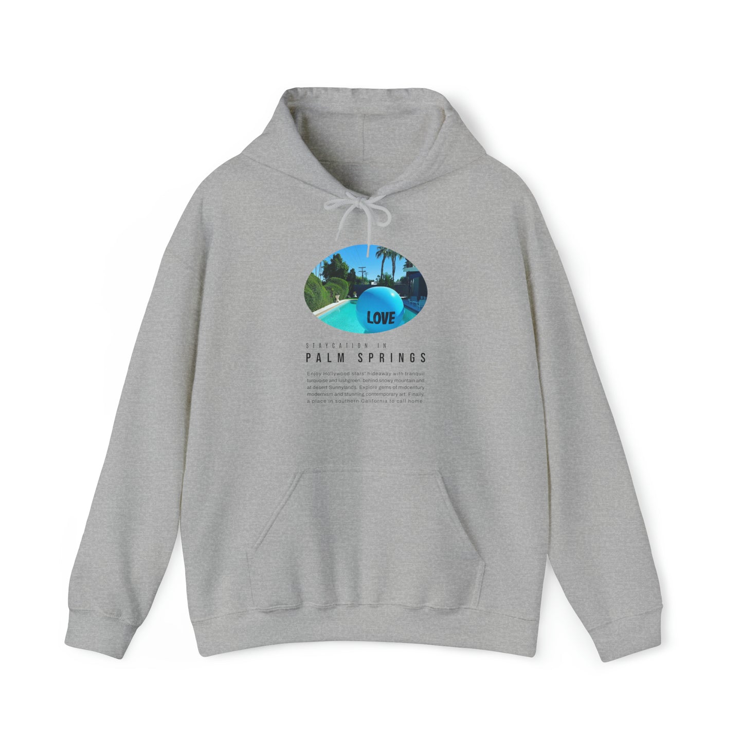 Staycation in Palm Springs Premium Unisex Lifestyle Hoodie by ViralDestinations