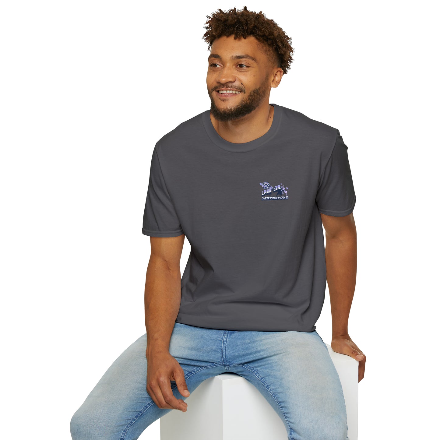 Respect Earth Y2K Style Trending logo back print Unisex Soft T-Shirt by ViralDestinations