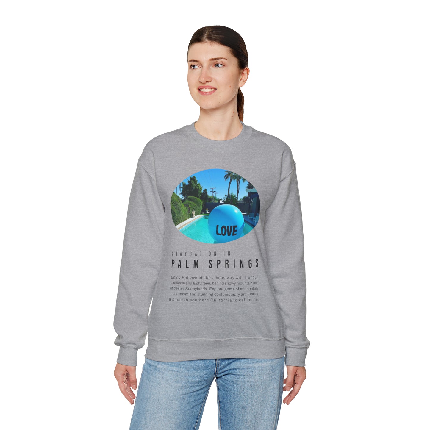 Staycation in Palm Springs Unisex Lifestyle Sweatshirt by ViralDestinations