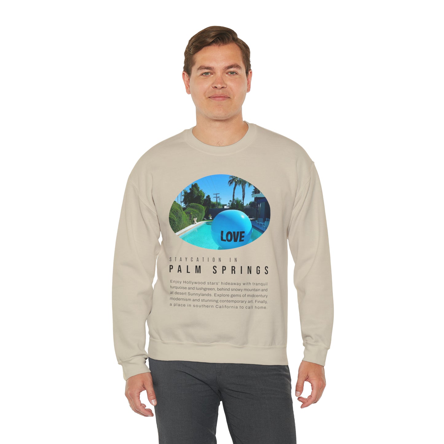 Staycation in Palm Springs Unisex Lifestyle Sweatshirt by ViralDestinations