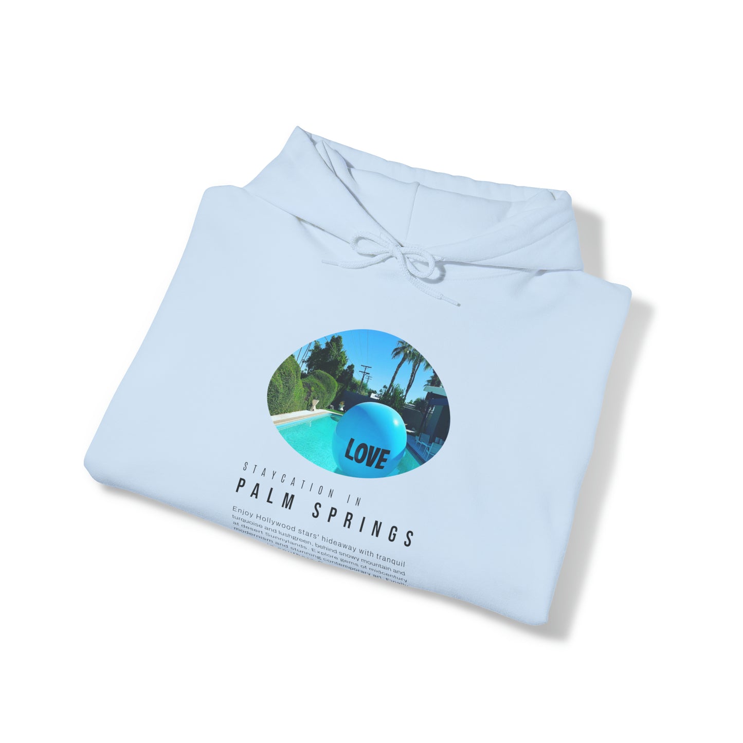 Staycation in Palm Springs Premium Unisex Lifestyle Hoodie by ViralDestinations