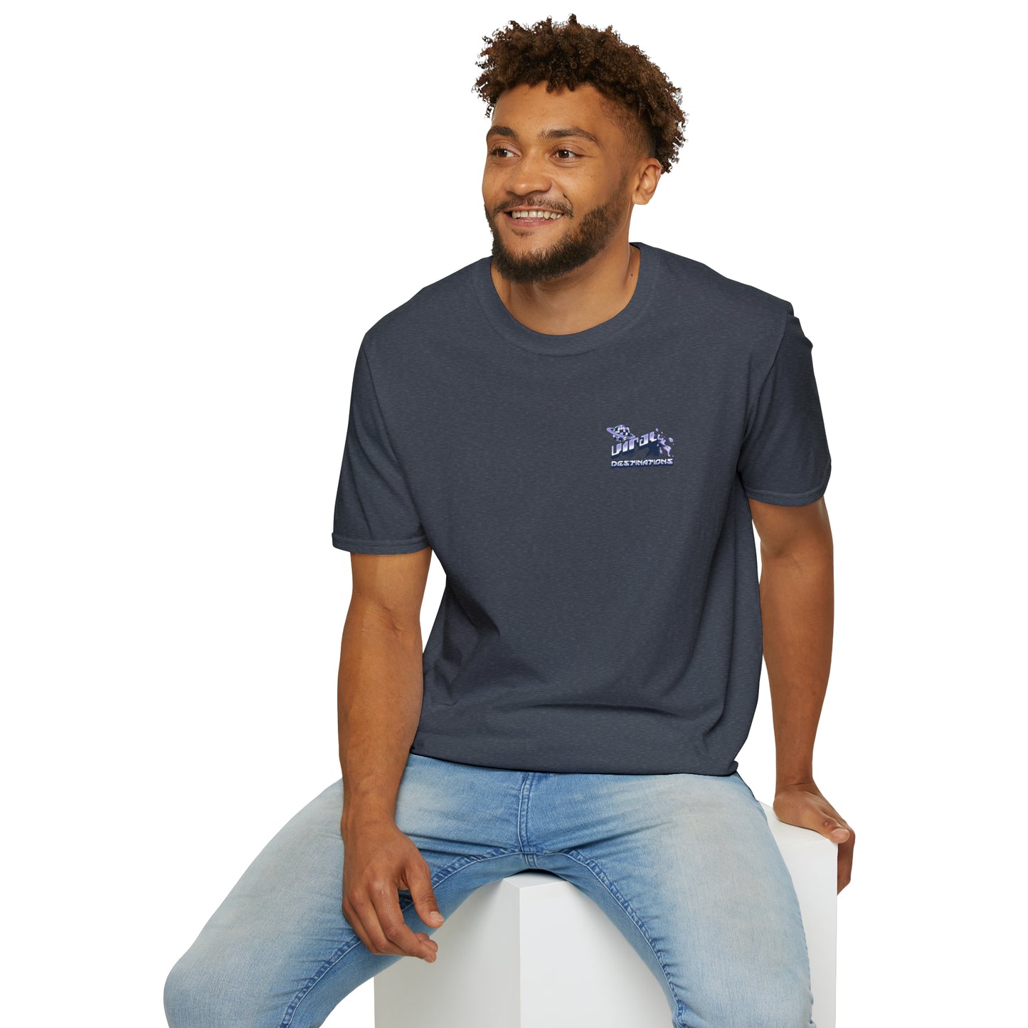 Miami Art Week Streetwear Style logo back print Unisex Soft T-Shirt by ViralDestinations