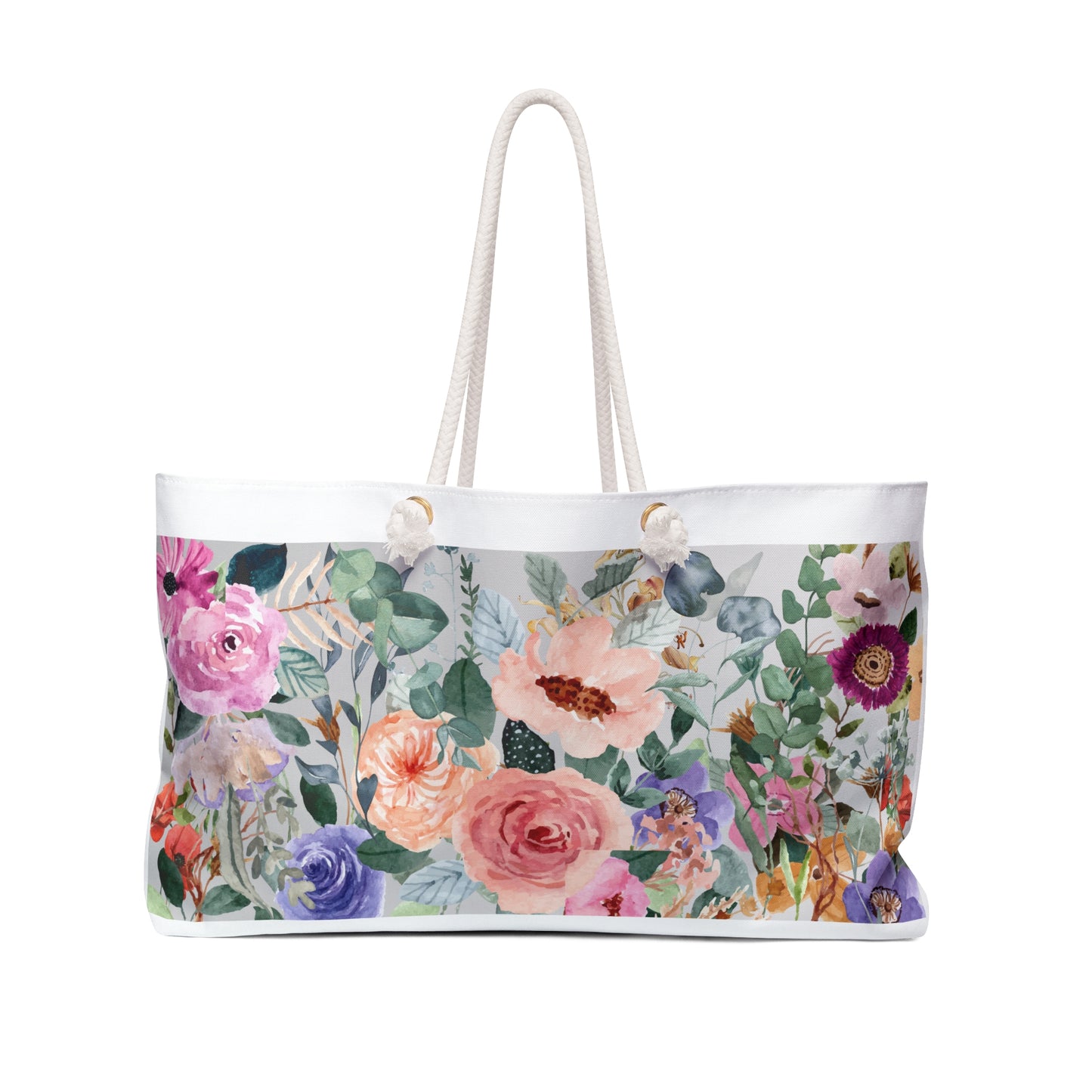 ViralDestinations™ Floral Weekender Bag | Perfect for Travel and Beach Days - Botanical Aesthetics