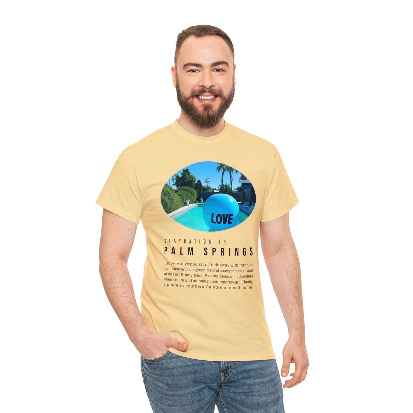 Staycation in Palm Springs Premium Unisex Lifestyle Tee by ViralDestinations