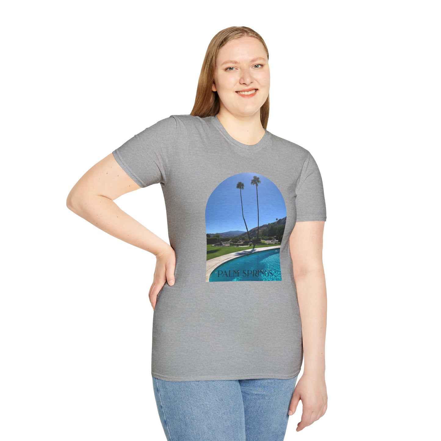 Palm Springs Modernism Lifestyle Unisex Soft T-Shirt by ViralDestinations