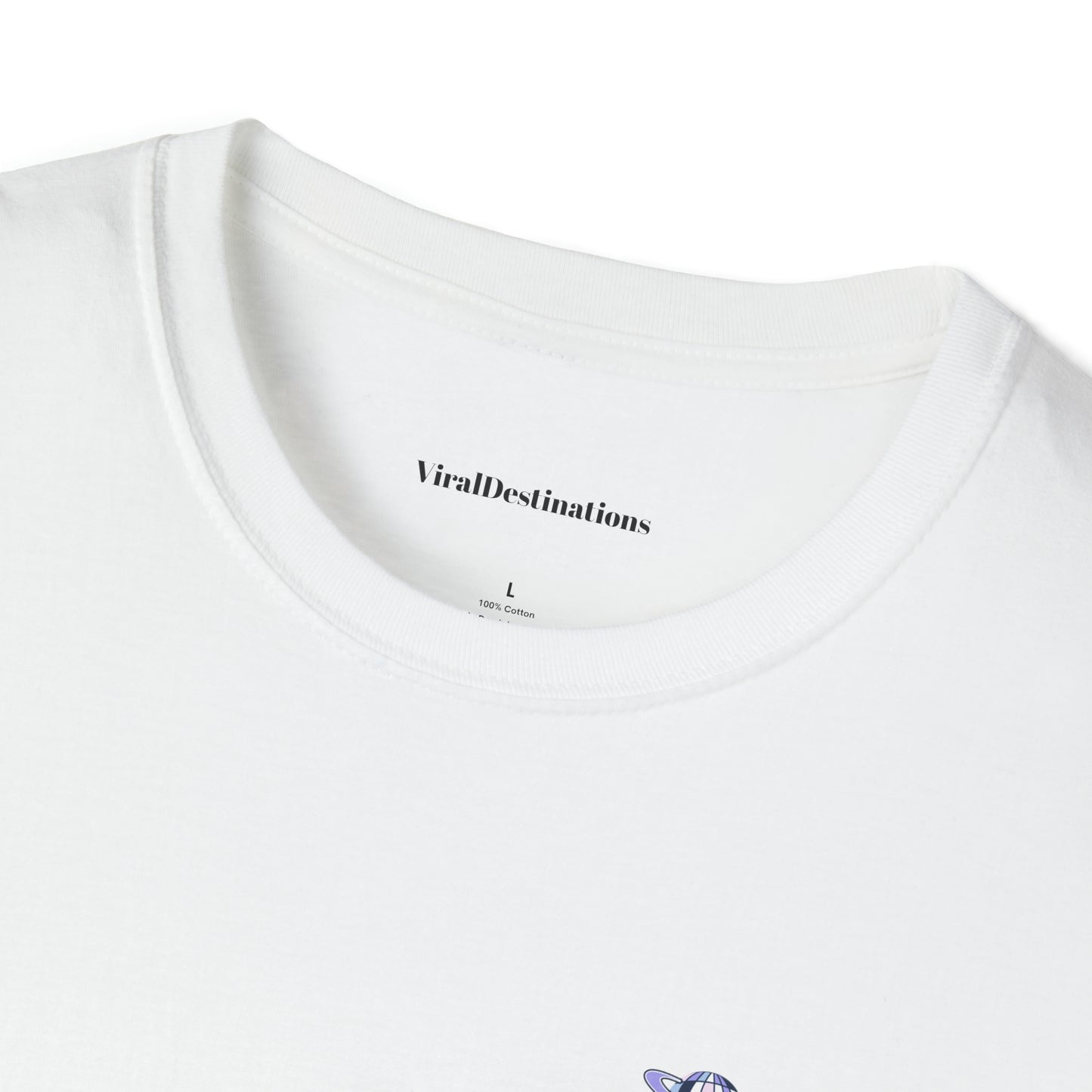 Respect Earth Y2K Style Trending logo back print Unisex Soft T-Shirt by ViralDestinations