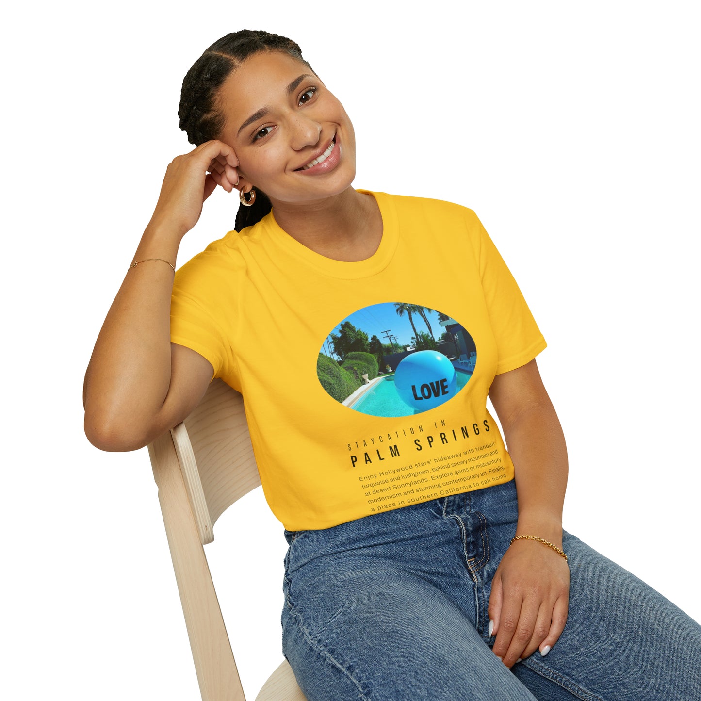 Palm Springs Staycation Lifestyle Unisex Soft T-Shirt by ViralDestinations