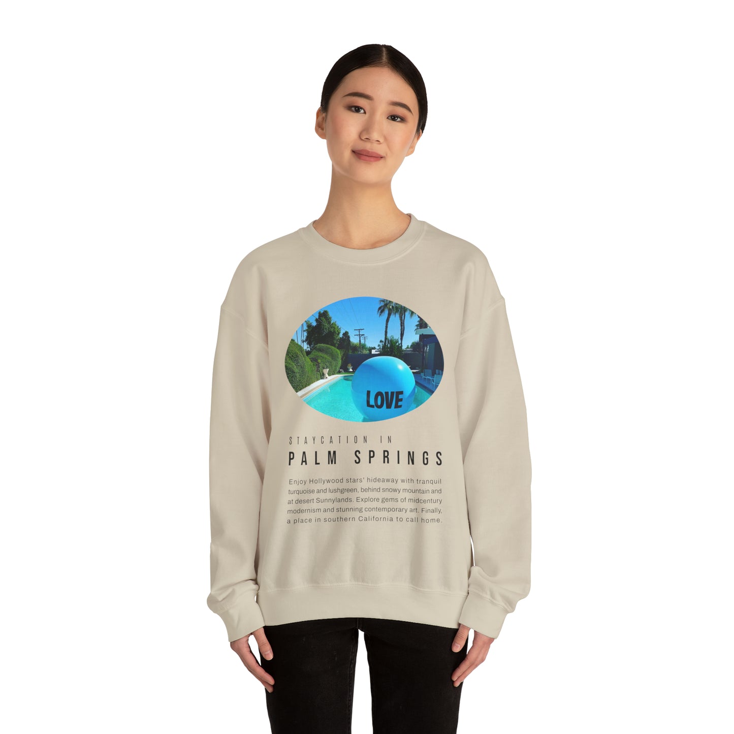 Staycation in Palm Springs Unisex Lifestyle Sweatshirt by ViralDestinations