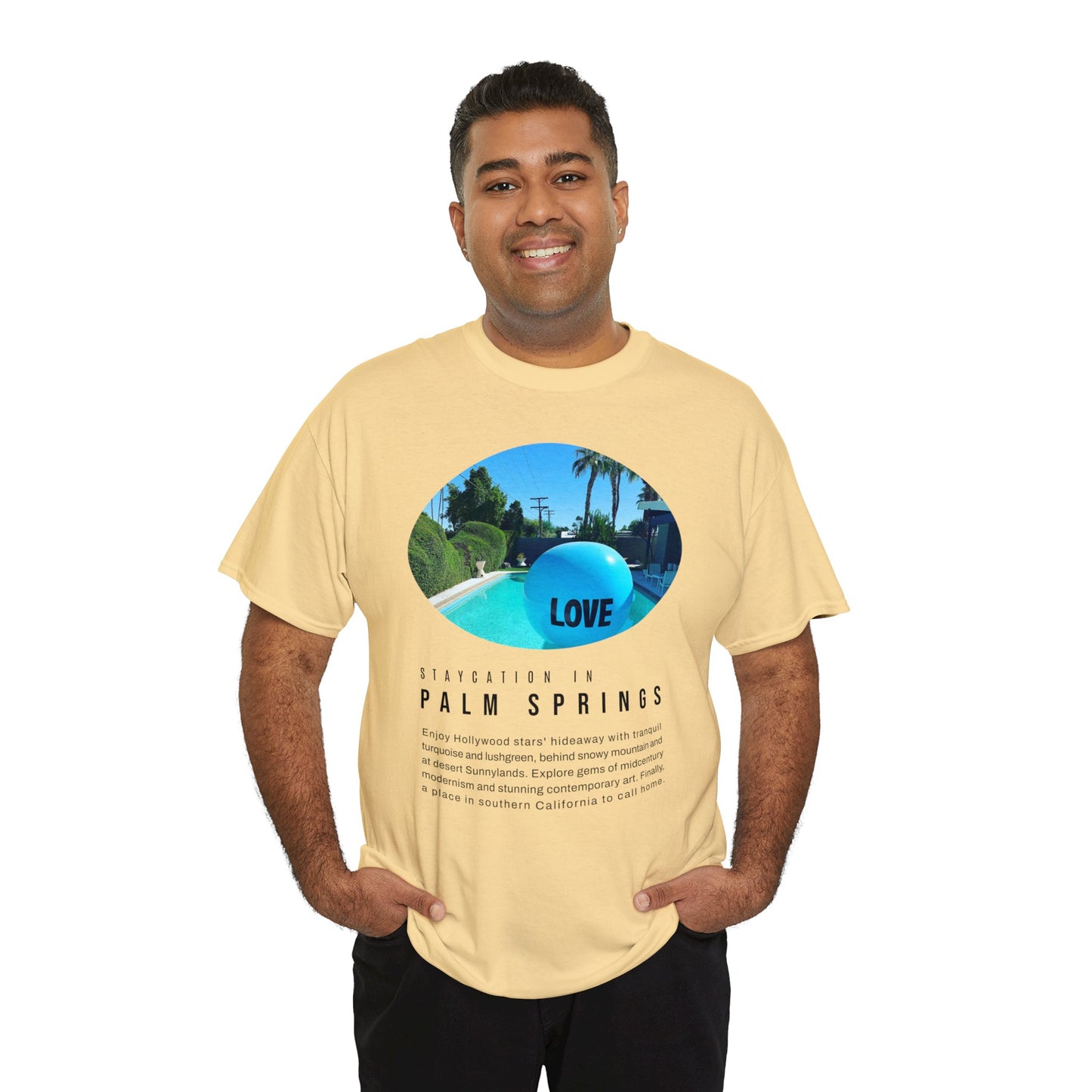 Staycation in Palm Springs Premium Unisex Lifestyle Tee by ViralDestinations