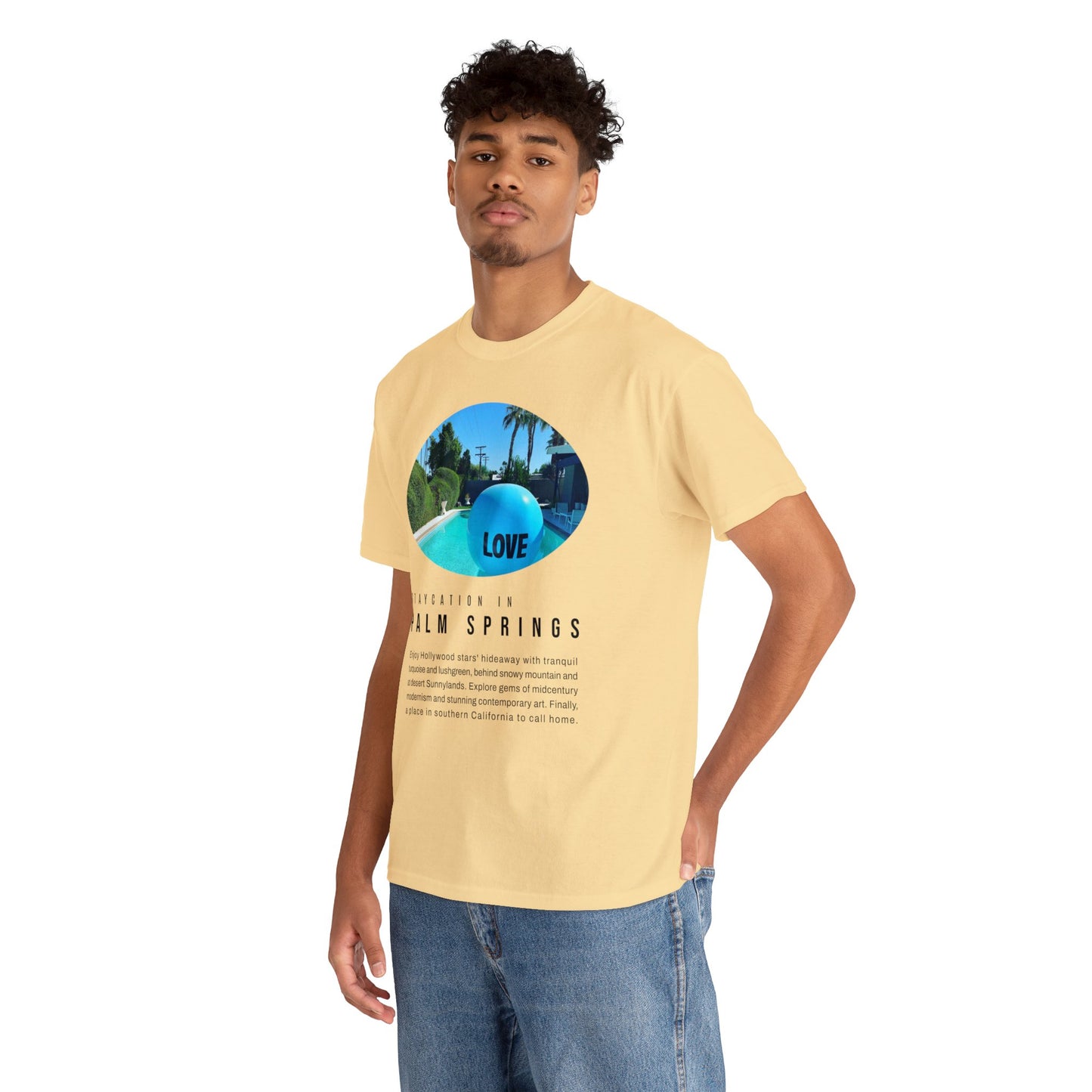 Staycation in Palm Springs Premium Unisex Lifestyle Tee by ViralDestinations